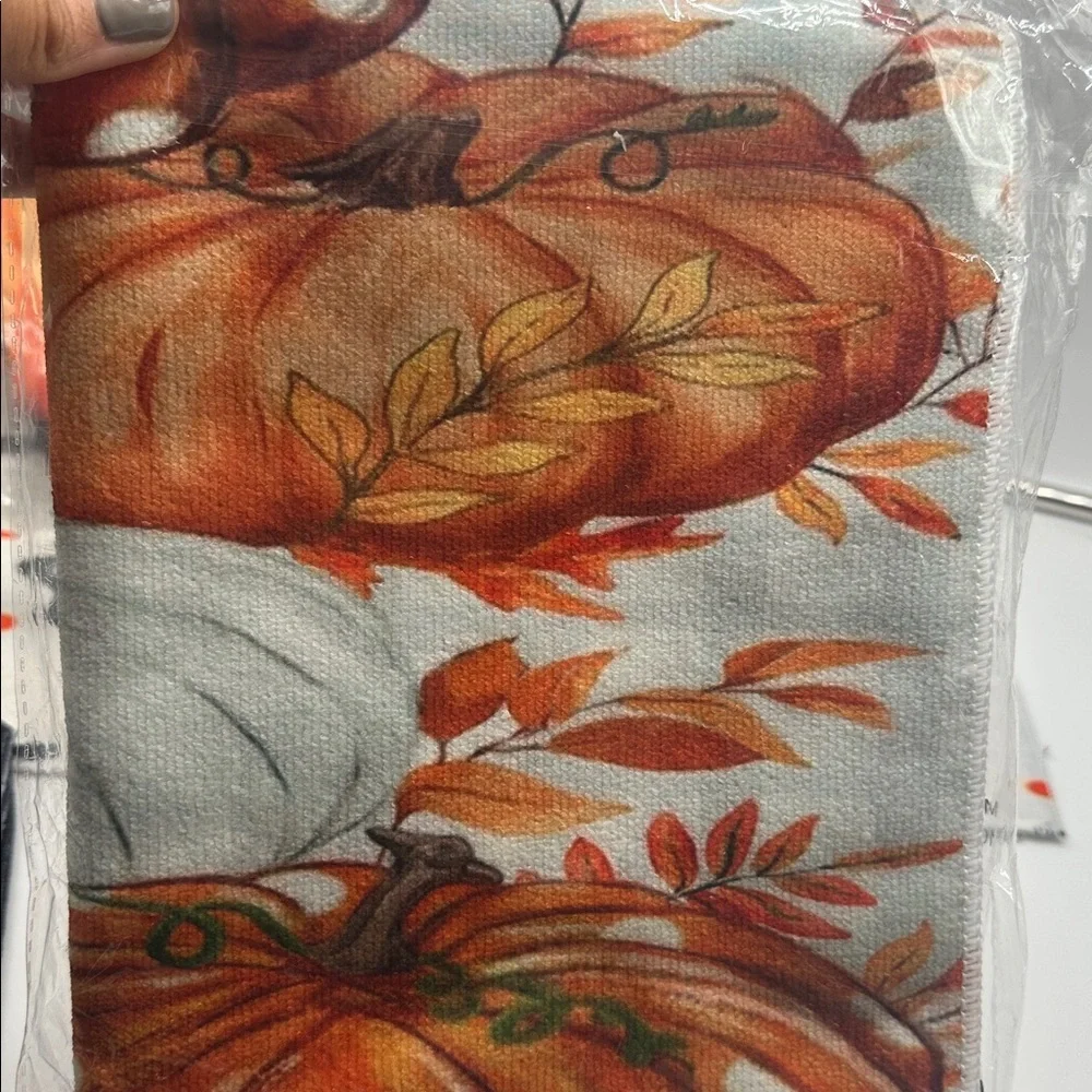 Halloween Fall Set of 8 Ghost and Pumpkin Themed Dish or Hand Towels NWT